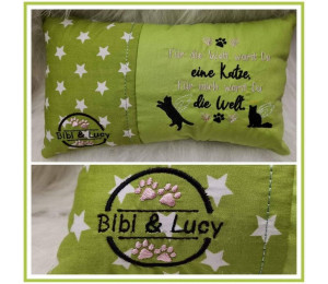 Stickdatei - Spruch "Für die Welt warst Du eine Katze/ein Katzer ..."